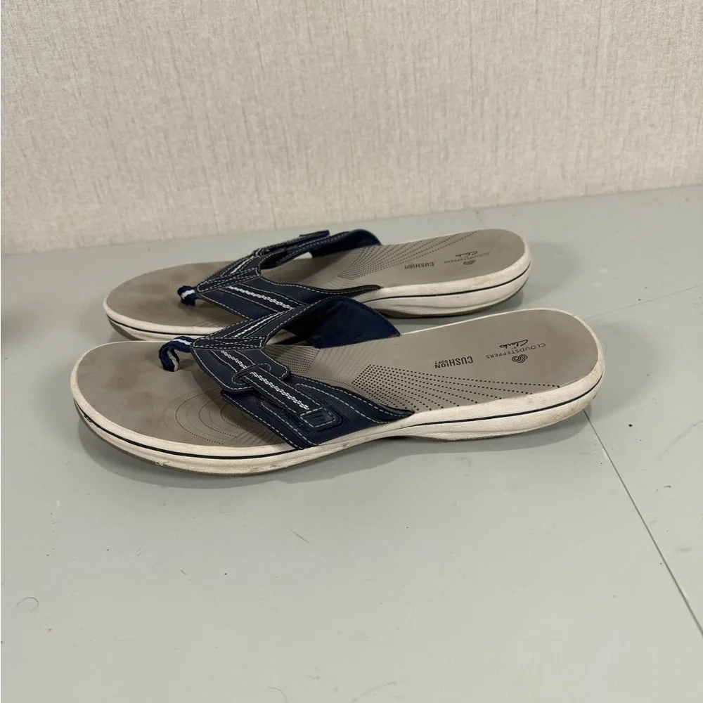 Clarks Cloud Steppers Brinkley Jazz ‎ Flip Flop Sandal Women’s Sz 10